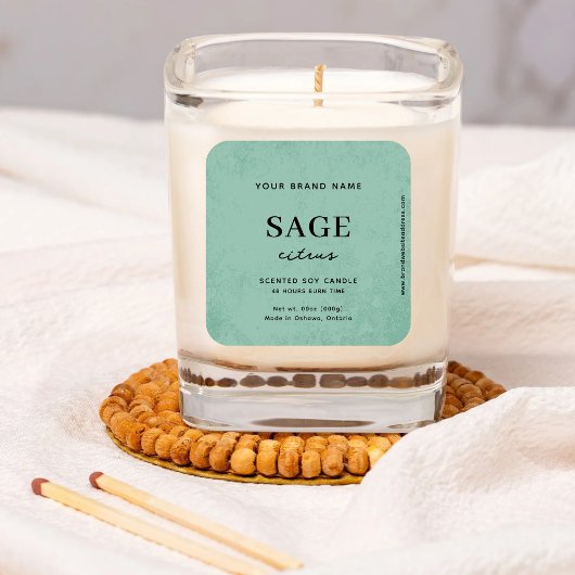 Modern Sage Green Rustic Label