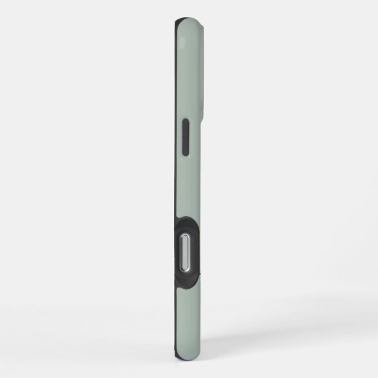 Modern Sage Green Script Monogram iPhone Hoesje (Rechterkant)