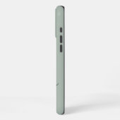 Modern Sage Green Script Monogram iPhone Hoesje (Linkerkant)
