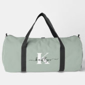 Modern Sage Green Script Monogram Plunjezak (Voorkant)