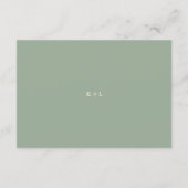 Modern Sage Green Simple QR Code Wedding RSVP Kaartje (Achterkant)