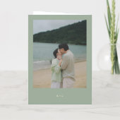 Modern Sage Green Simple Wedding Programma (Achterkant)