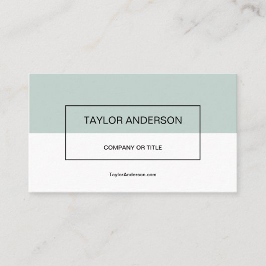 Modern Sage Green Visitekaartje (Voorkant)