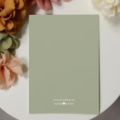 Modern Sage Green Waterverf Floral Wedding Save The Date