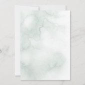 Modern Sage Green Waterverf Splash Kaart (Achterkant)