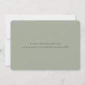 Modern Sage Green Wedding 3 Foto Save The Date (Achterkant)