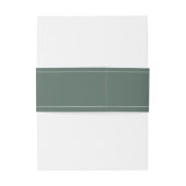 Modern Sage Green Wedding Invitation Belly Band Uitnodigingen Wikkel (Achterkant Voorbeeld)