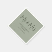 Modern Sage Green Wedding Servet (Hoek)