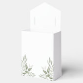 Modern Sage Greenery Botanical Wedding Favor Box Bedankdoosjes (Geopend)