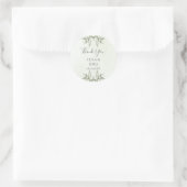 Modern Sage Greenery Botanical Wedding Sticker (Sac)
