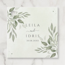 Modern Sage Greenery Wedding Favor Tags Bedankjes Labels
