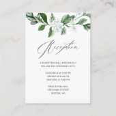 Modern Sage groen wit bloemenbruiloft Informatiekaartje (Voorkant)