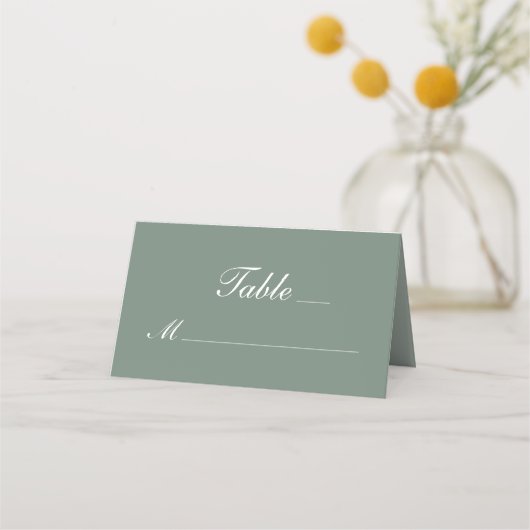 Modern Sage Groen Wit Script Bruiloft (Voorkant)