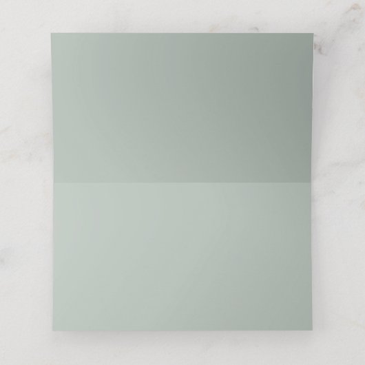 Modern Sage Groen Wit Script Bruiloft (Binnenkant ongevouwen)