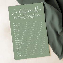 Modern Sage Oh Baby Eenvoudig Word Scramble spel