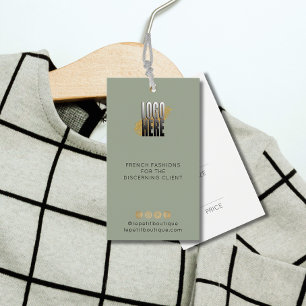 Modern Sage Price label met logo Visitekaartje