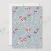 Modern Sage Waterverf Flower Wedding Invitation Kaart (Achterkant)