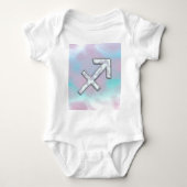 Modern Sagittarius Zodiac op moeder van parelstijl Romper (Voorkant)