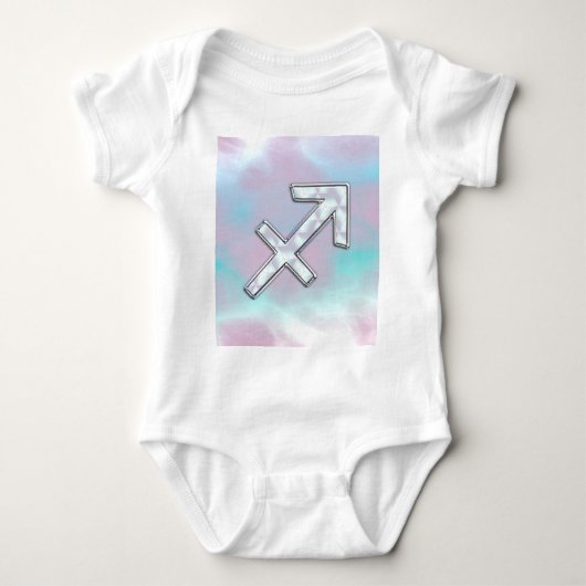 Modern Sagittarius Zodiac op moeder van parelstijl Romper (Voorkant)