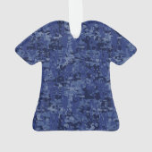 Modern Sagittarius Zodiac Sign Navy Digital Camo Ornament (achterkant)