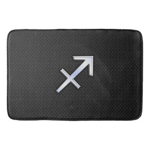 Modern Sagittarius Zodiac Sign on Snake Skin Badmat