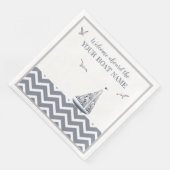 Modern Sailboat Grey Color Scheme Servet (Hoek)