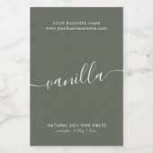 Modern salie eenvoudige wax smelt label voedselcontainer etiket (Enkel label)