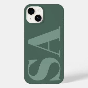 Modern salie groen initiaal minimaal hedendaags Case-Mate iPhone 14 hoesje