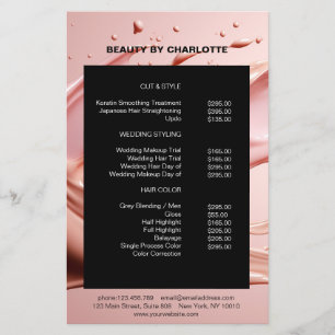 Modern, salon, make-up, schoonheidsfoto flyer