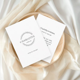 Modern, salon, minimaal, logo cirkel visitekaartje