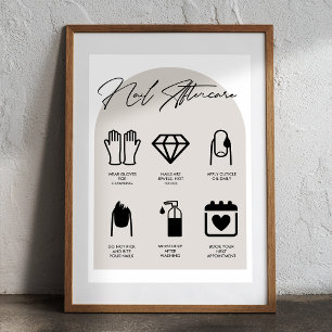 Modern Salon Nail Nail Nazorg Poster