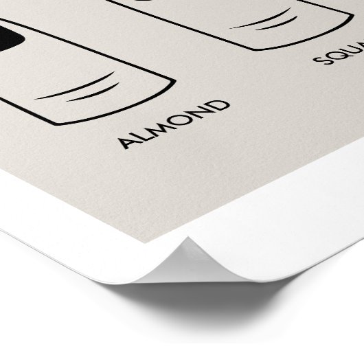 Modern Salon Nail Shape Poster (Hoek)