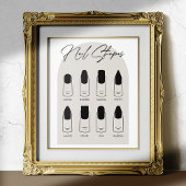 Modern Salon Nail Shape Poster