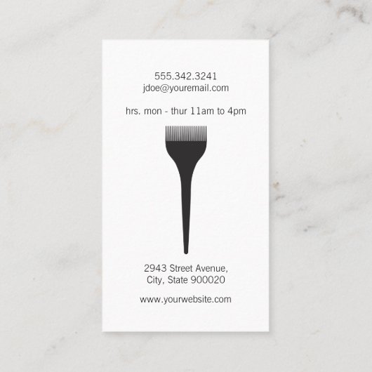 Modern Salon Tools Hair Specialist Visitekaartje (Achterkant)