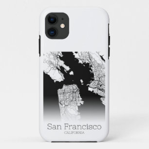 Modern San Francisco City Map iPhone 11 Hoesje