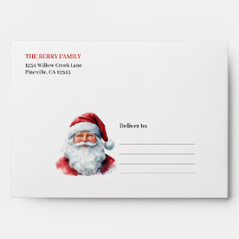 Modern Santa Claus Simple Script Font Envelope Envelop