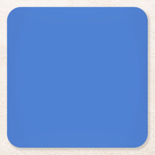 Modern Sapphire Blue Vierkante Kartonnen Onderzetter