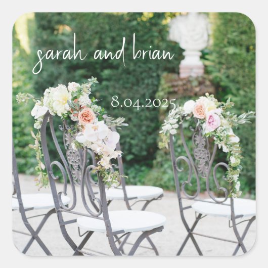 Modern Save the Date Aangepaste Stickers (Voorkant)