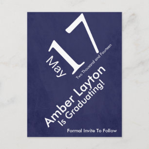Modern Save the Date Afstuderen Aankondigingskaart