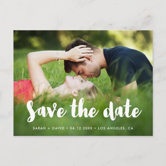 Modern Save the Date foto briefkaart (Voorkant)
