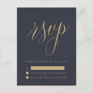 Modern Save the Date Kaart, met gouden tekst Aankondigingskaart