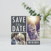 Modern Save The Date Photo Collage (Debout devant)