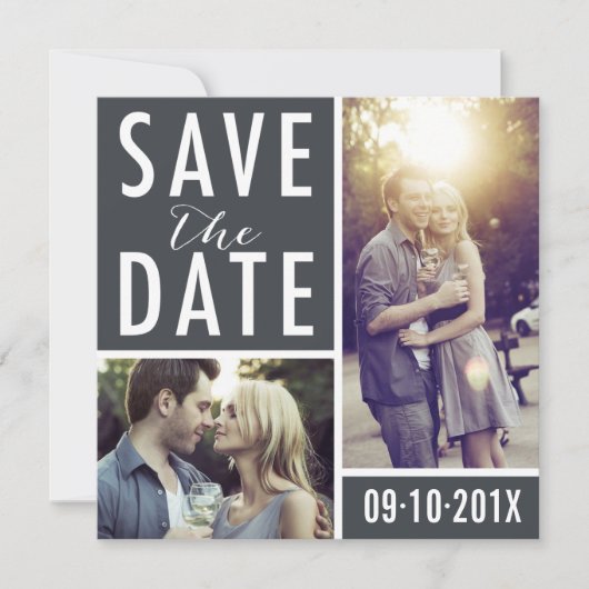 Modern Save The Date Photo Collage (Devant)