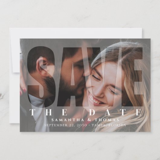 Modern Save the Date Photo Mariage (Devant)