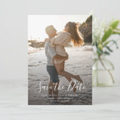Modern Save the Date Photo Mariage Faire-part (Debout devant)