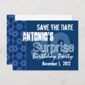 Modern Save the Date Surprise 30th Party V400 Aankondigingskaart (Voorkant / Achterkant)