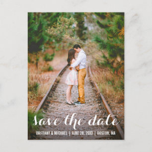 Modern Save the Date Verloving Photo Briefkaart LB