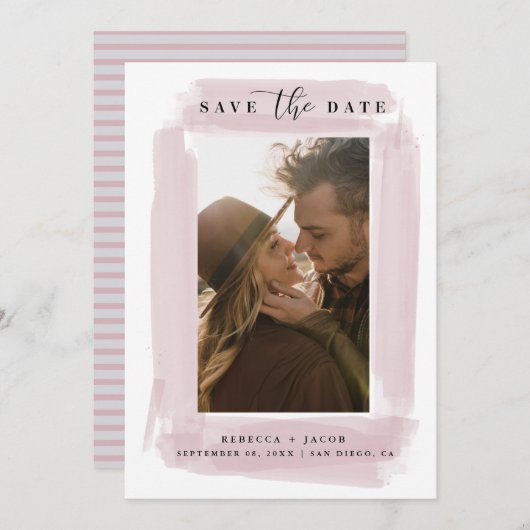 Modern Save the Date Wedding Photo (Voorkant / Achterkant)