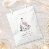 Modern Scandi Minimal Blush Heart Christmas Tree Bedankzakje (Geknipt)