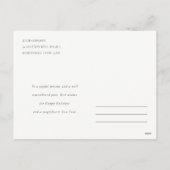 Modern Scandi Minimal Blush Heart Christmas Tree Feestdagenkaart (Achterkant)